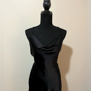 Black Satin mini Dress